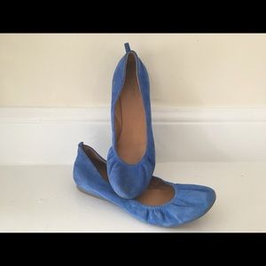J. CREW light blue suede ballet flats